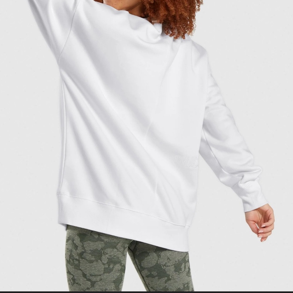 Gymshark white unisex oversized sweatshirt - Picture 4 of 7